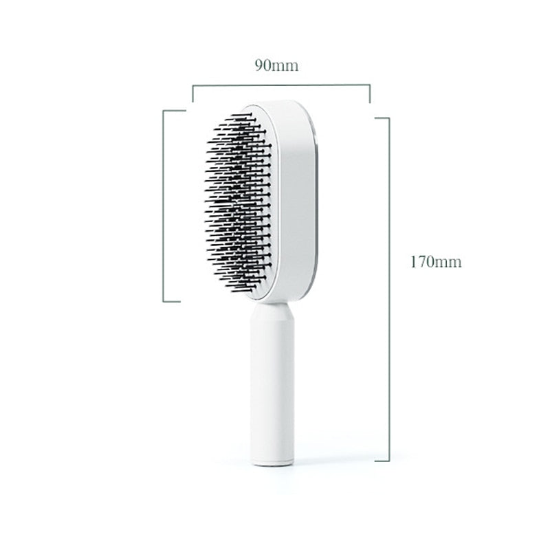 Brosse à cheveux autonettoyante antistatique