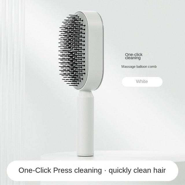 Brosse à cheveux autonettoyante antistatique