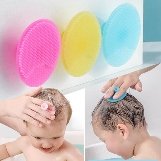 Brosse de massage en silicone souple pour le bain de bébé