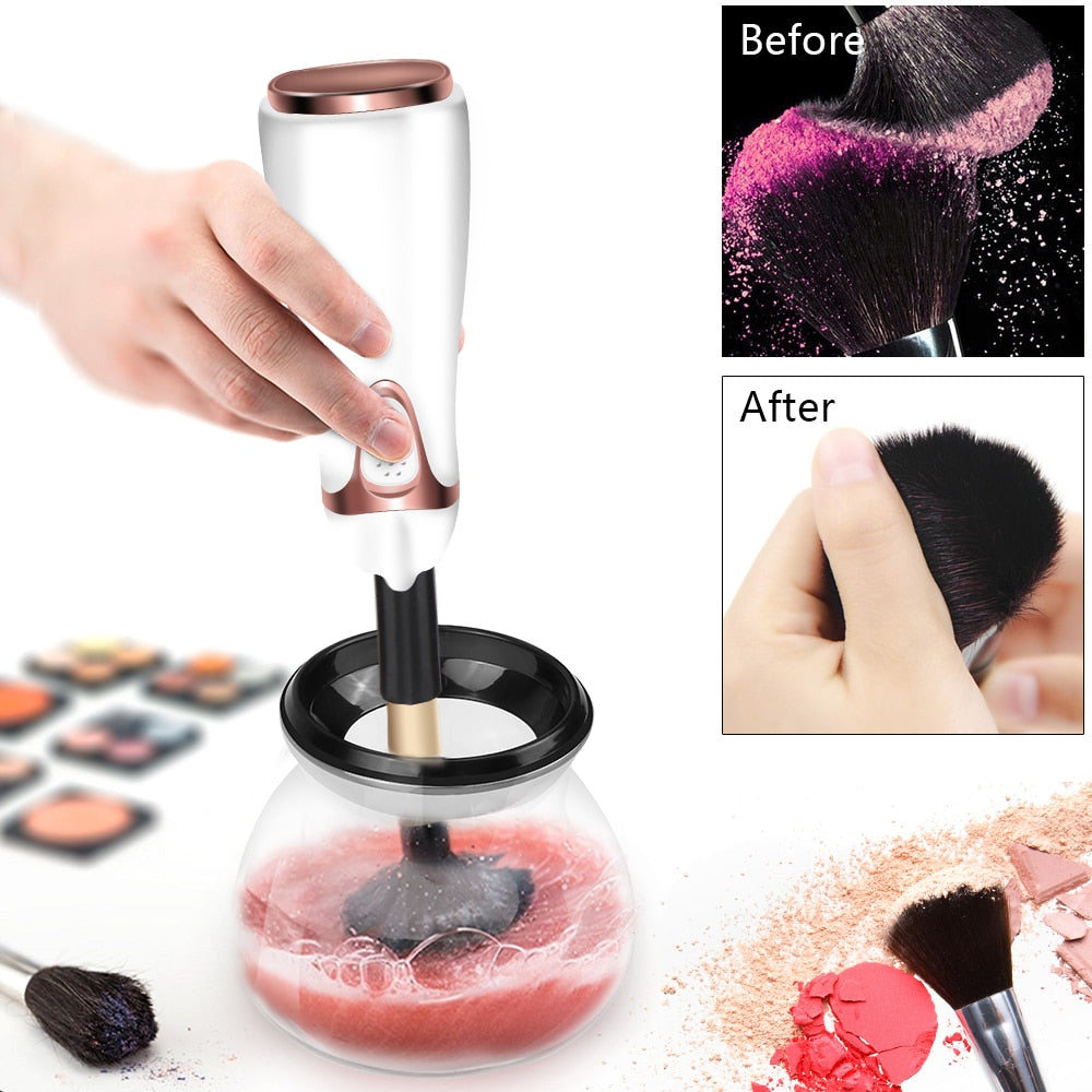 Nettoyeur et séchoir automatique pour pinceaux de maquillage